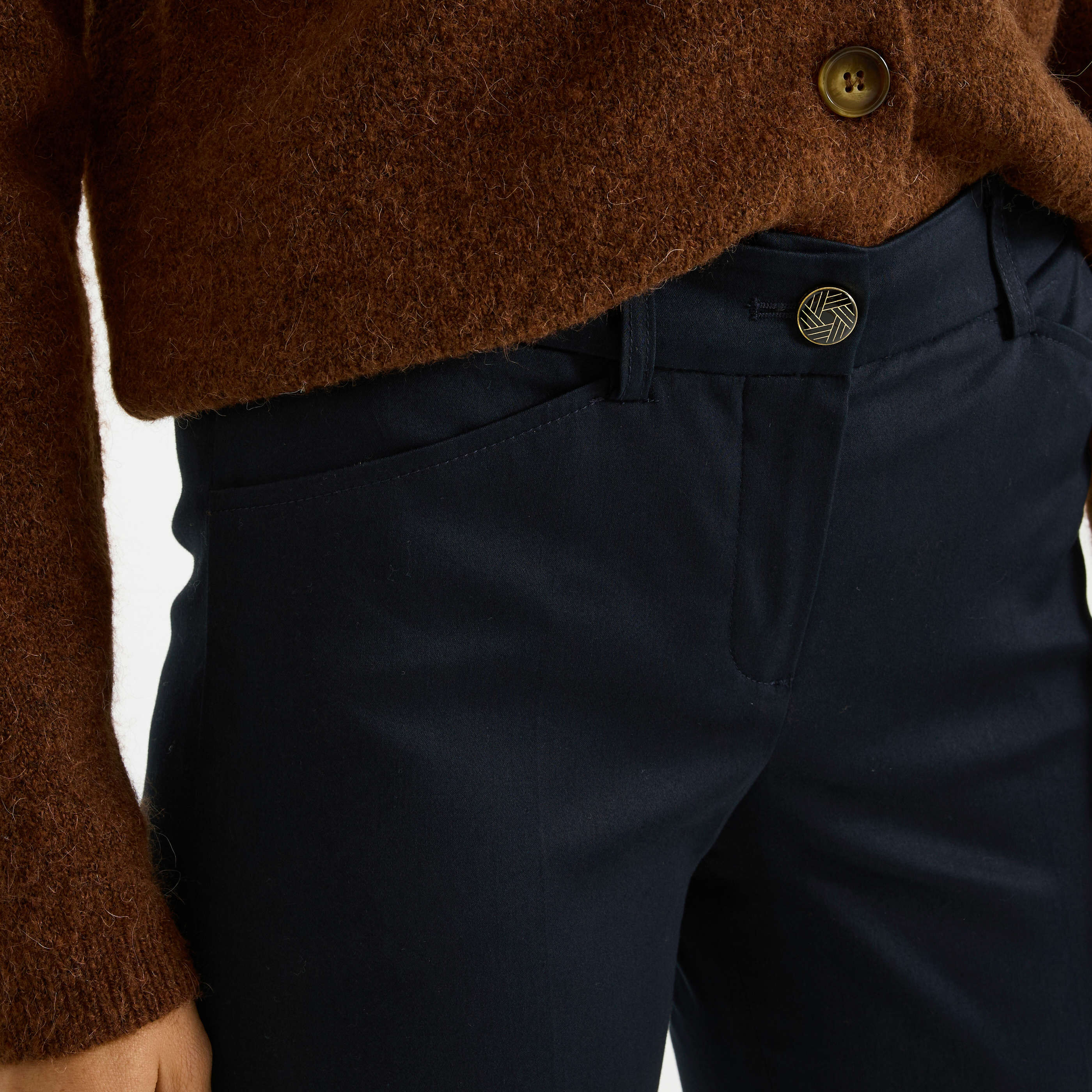 Pantalon cigarette raccourci femme