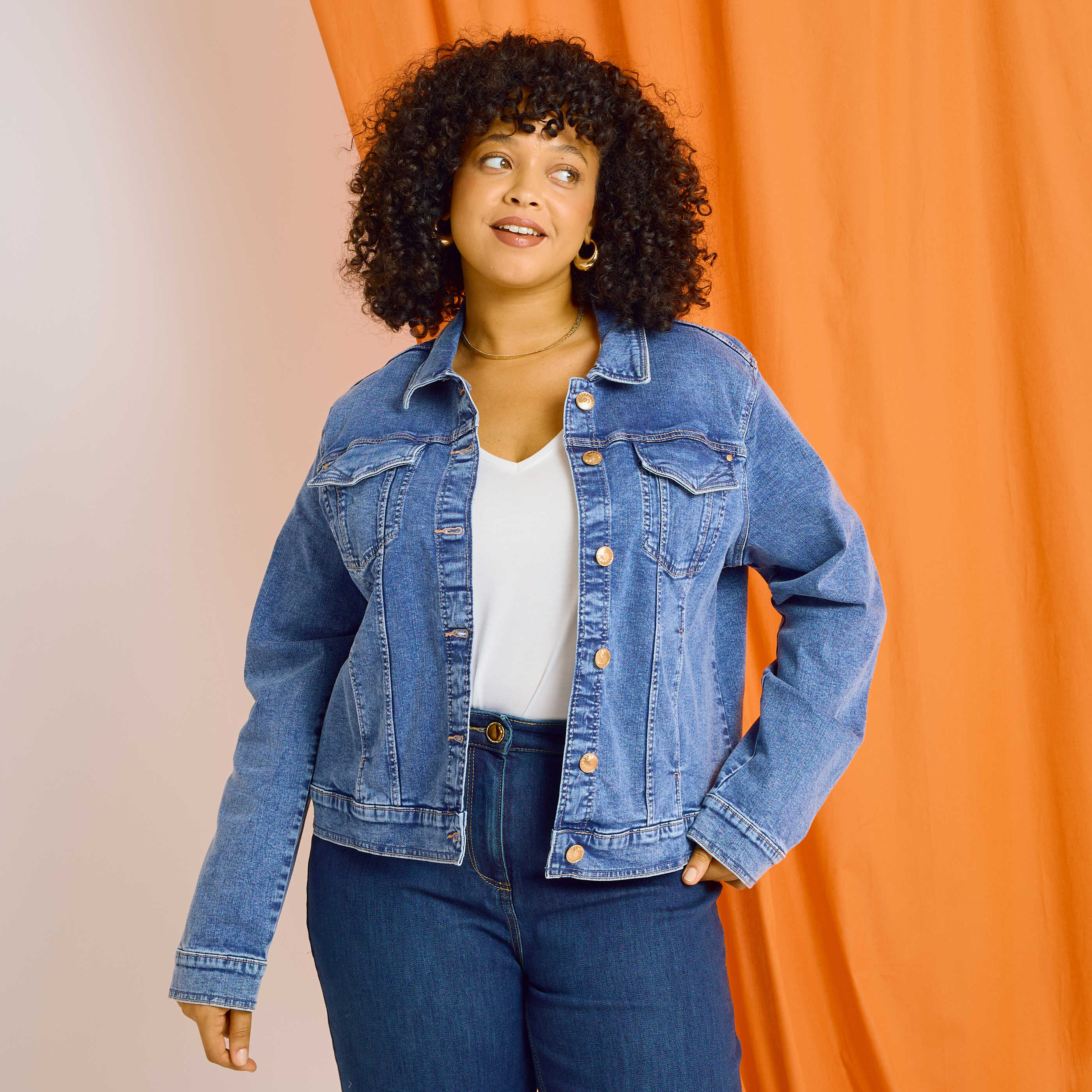 Veste en denim femme