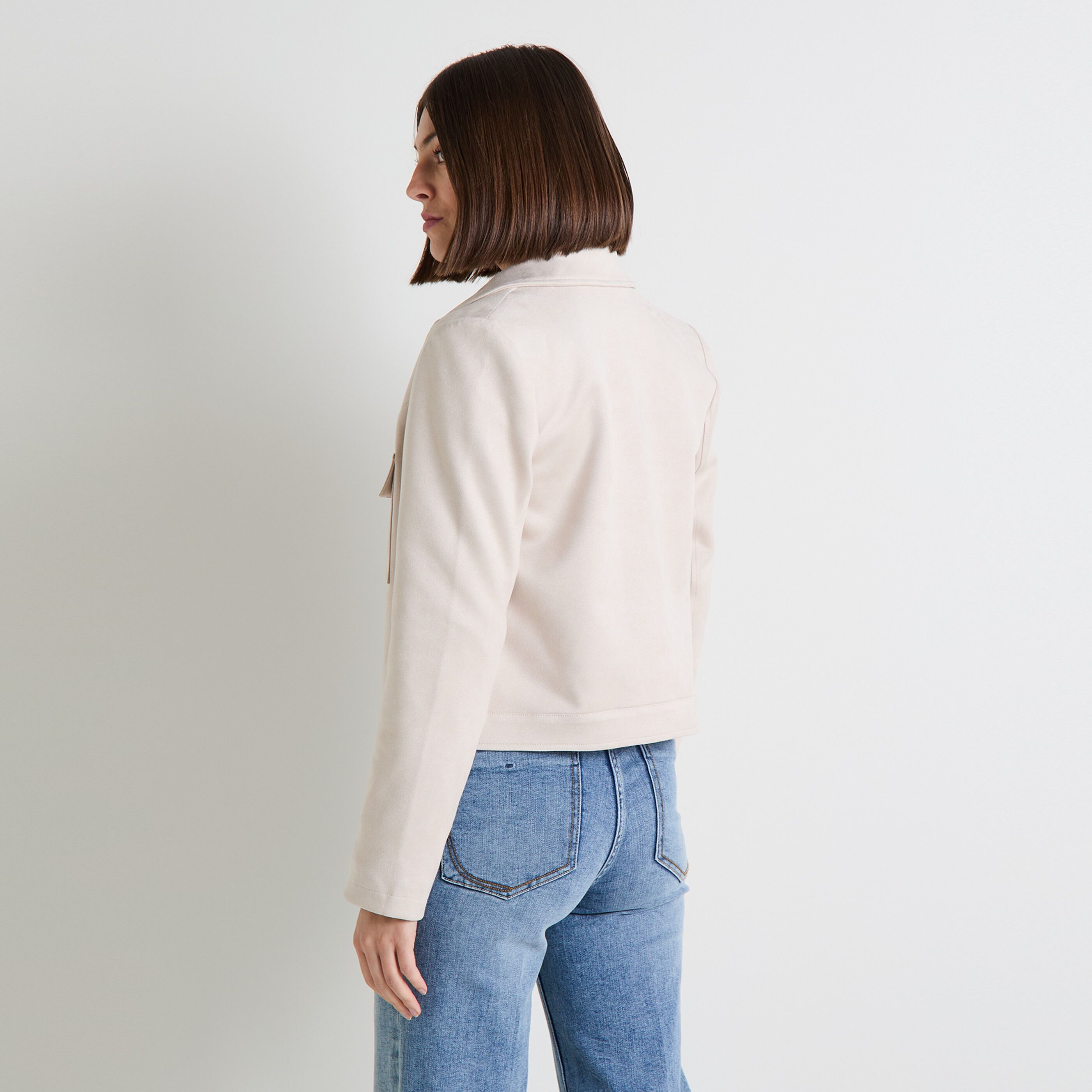 Blouson su&eacute;dine femme