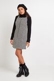 Robe chasuble à carreaux femme