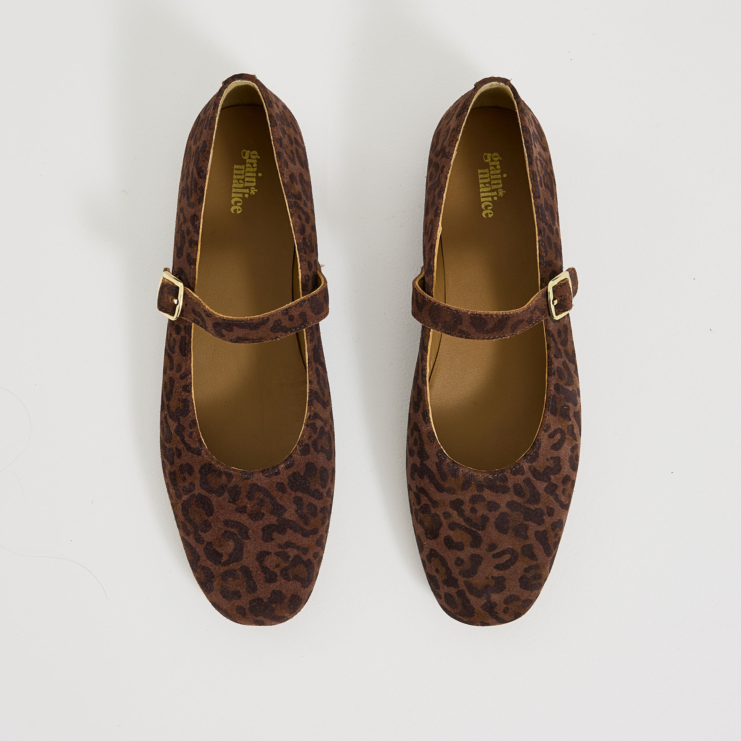 Ballerines &agrave; motif l&eacute;opard femme
