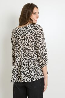 Blouse imprimé léopard femme