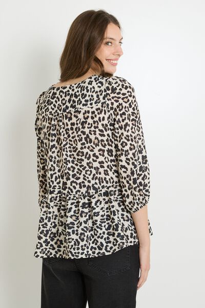 Blouse imprimé léopard femme