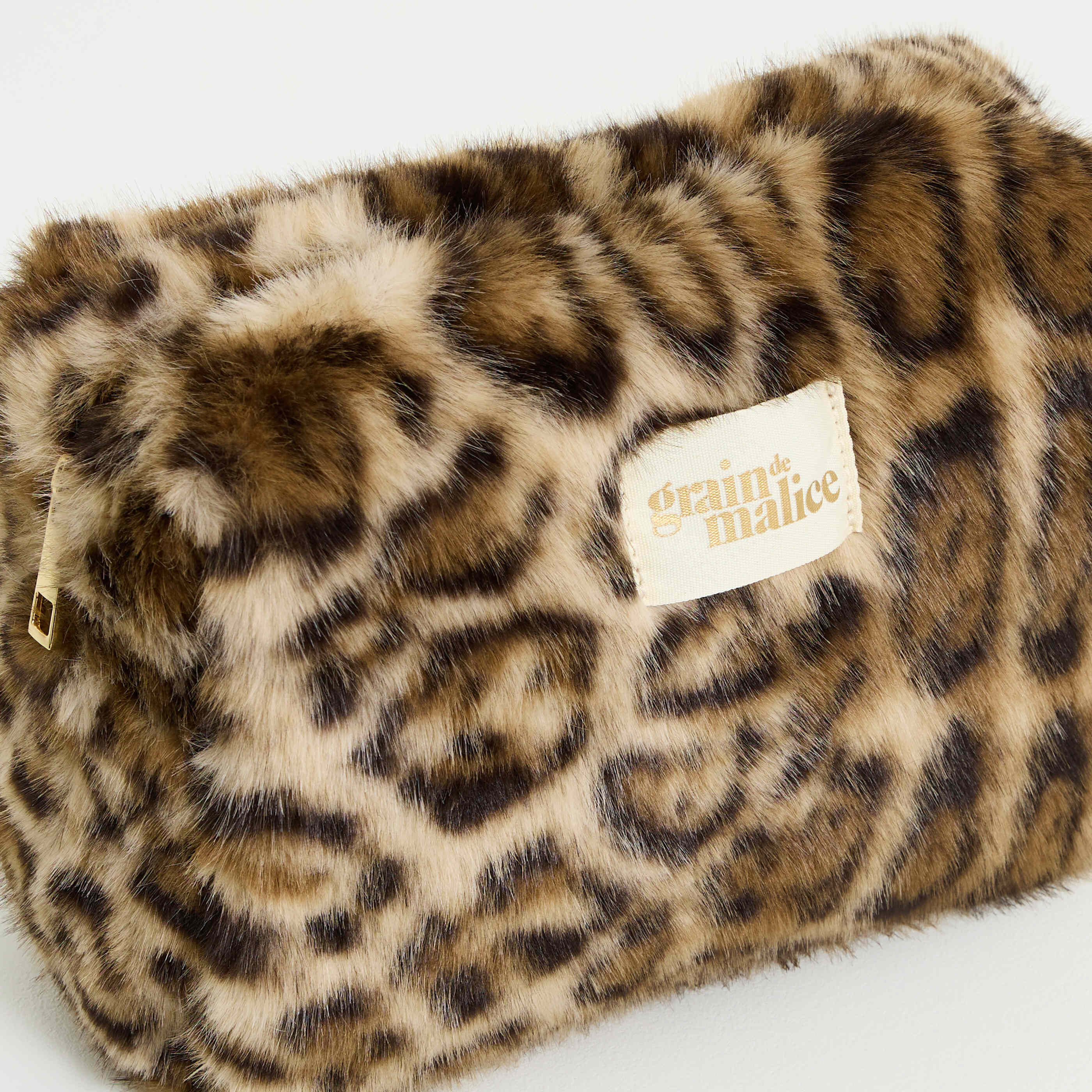 Grande trousse imprim&eacute; l&eacute;opard femme