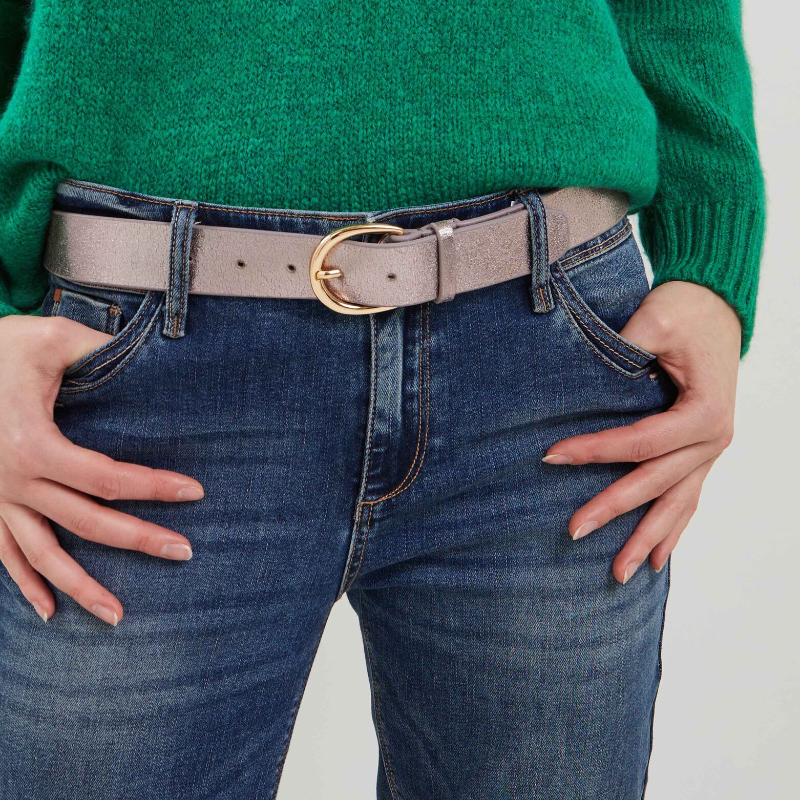 Ceinture croûte de cuir femme