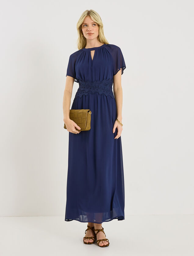 Robe longue unie habill&eacute;e 