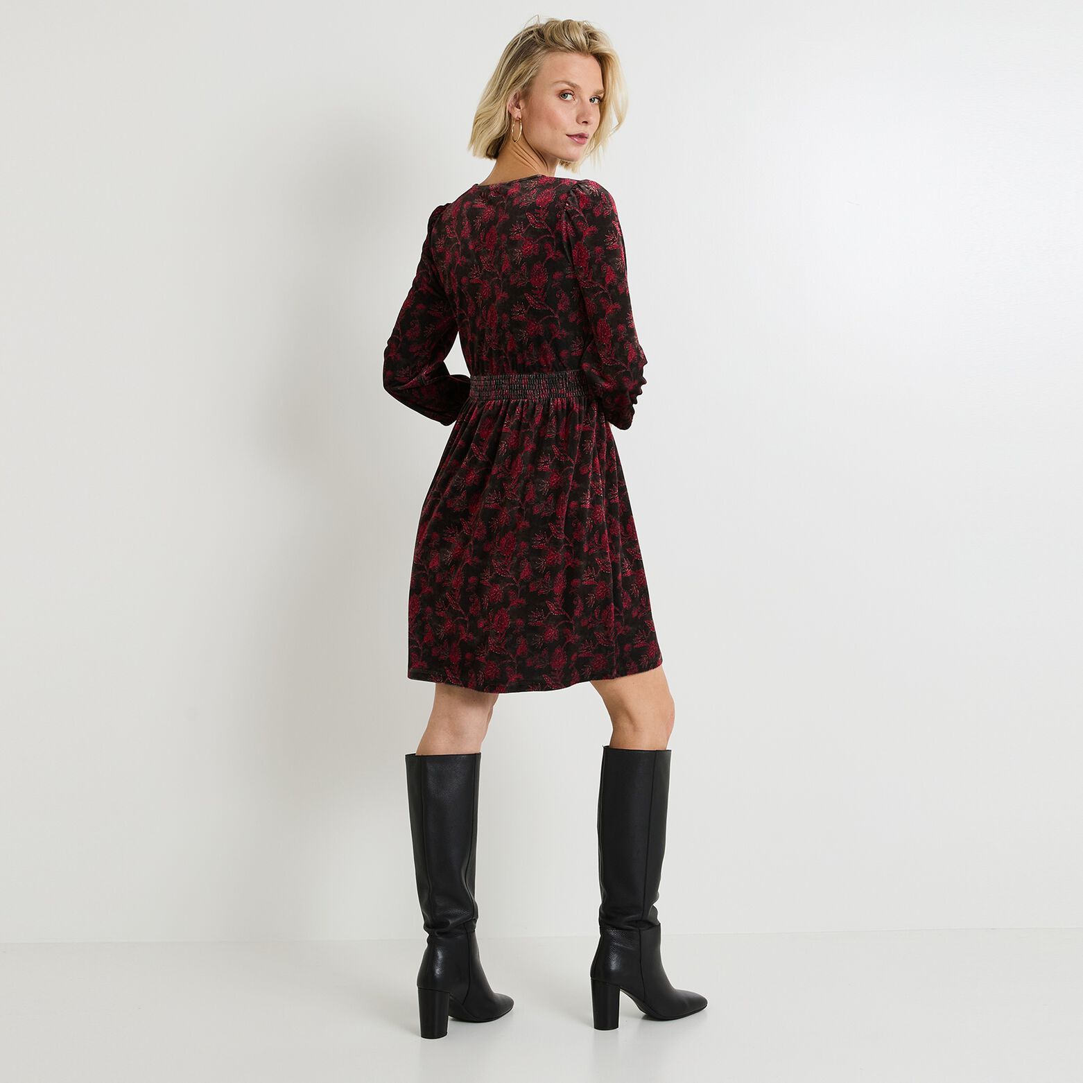 Robe manches 3/4 femme