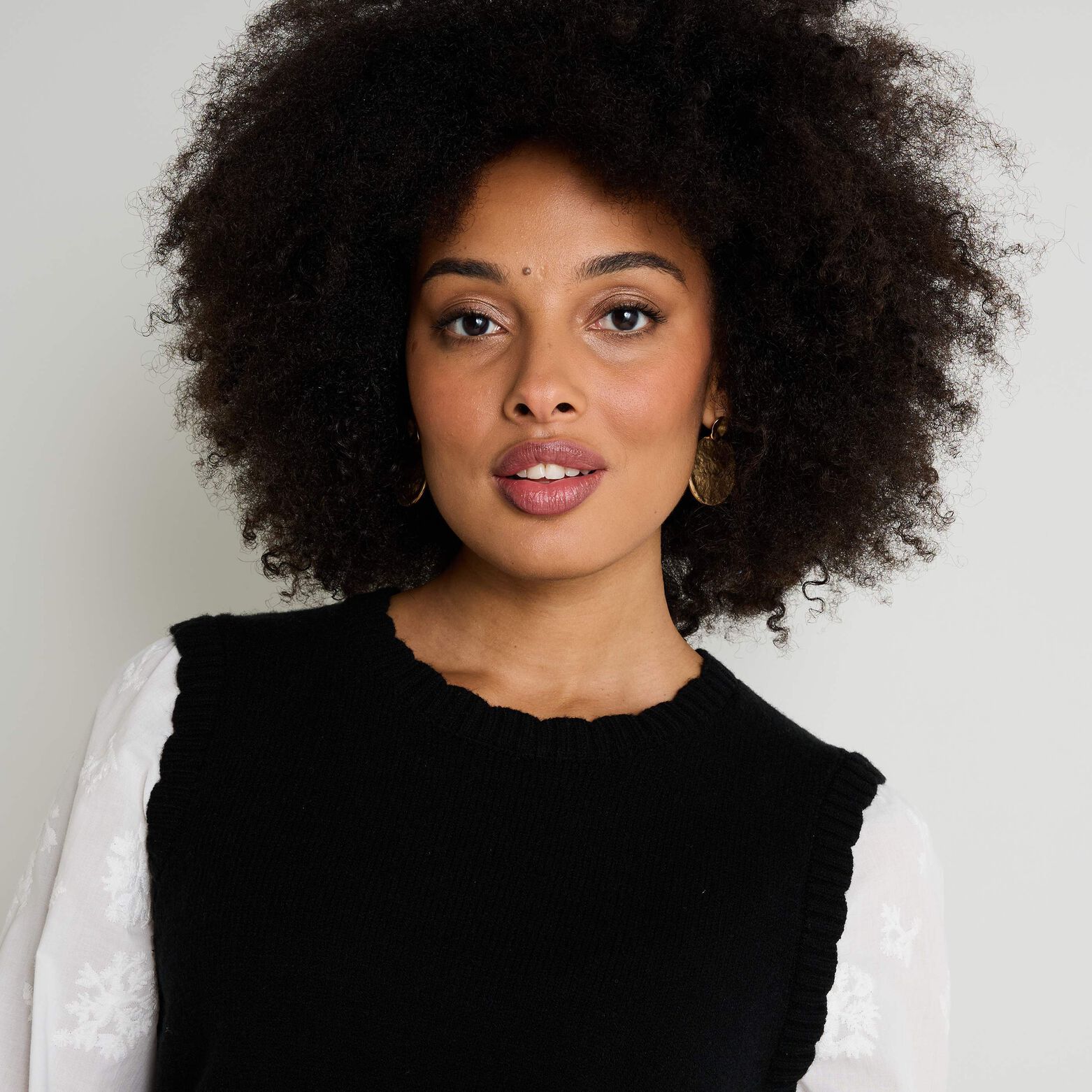 Pull bi-matière femme