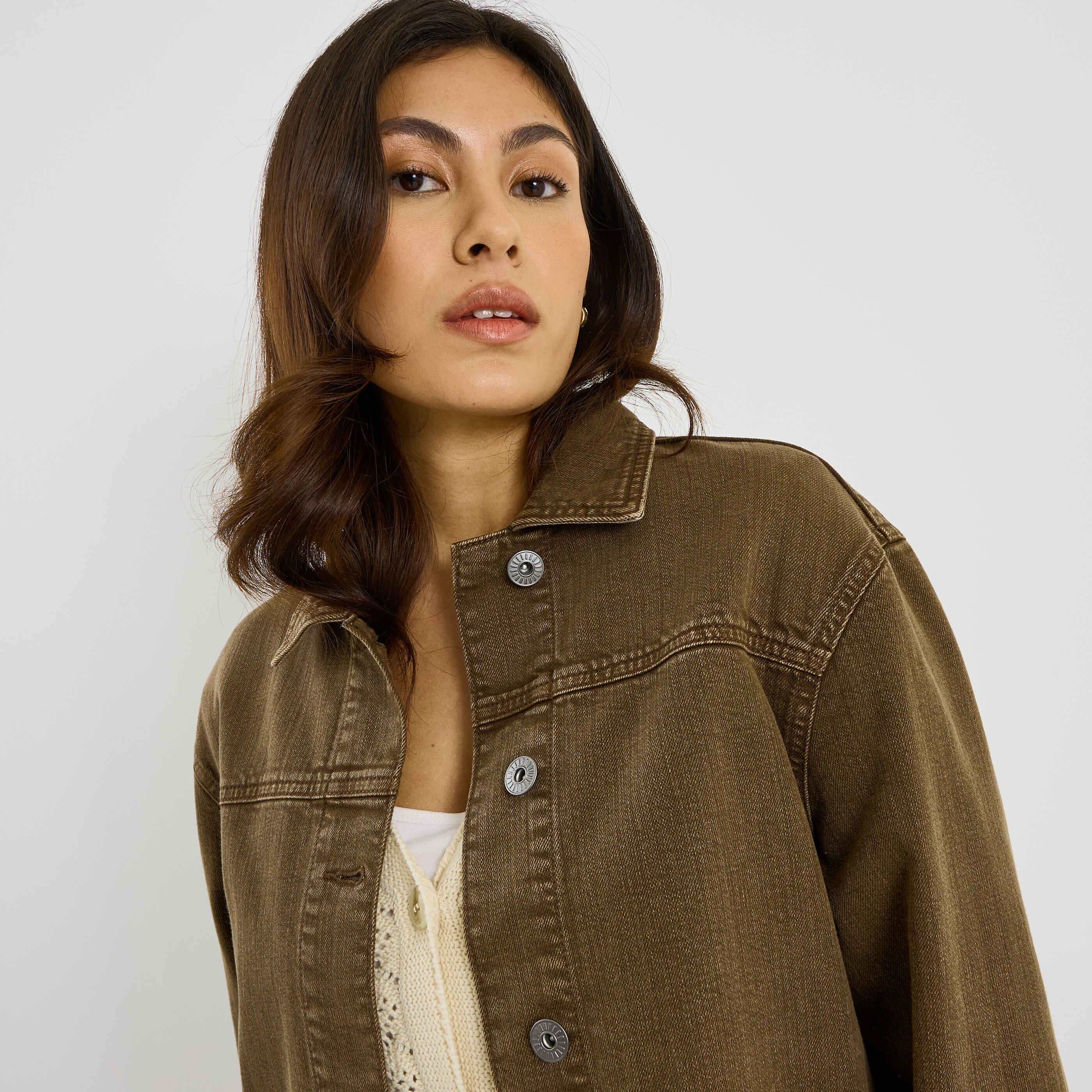 Veste oversize en denim femme