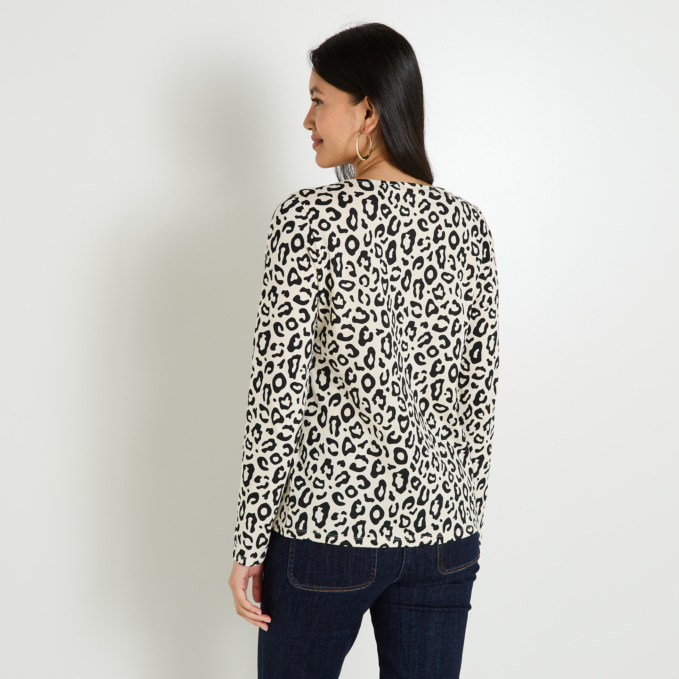 T-shirt imprim&eacute; l&eacute;opard femme