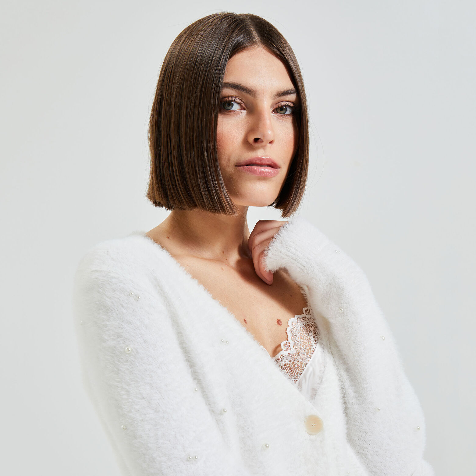 Gilet fluffy femme