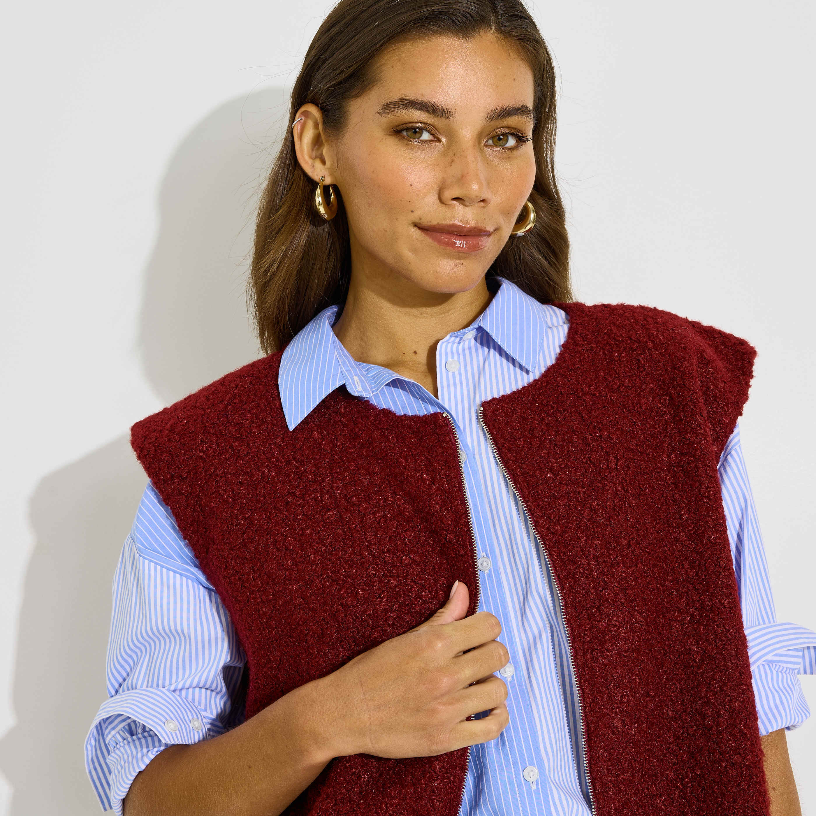 Gilet sans manches zipp&eacute; femme