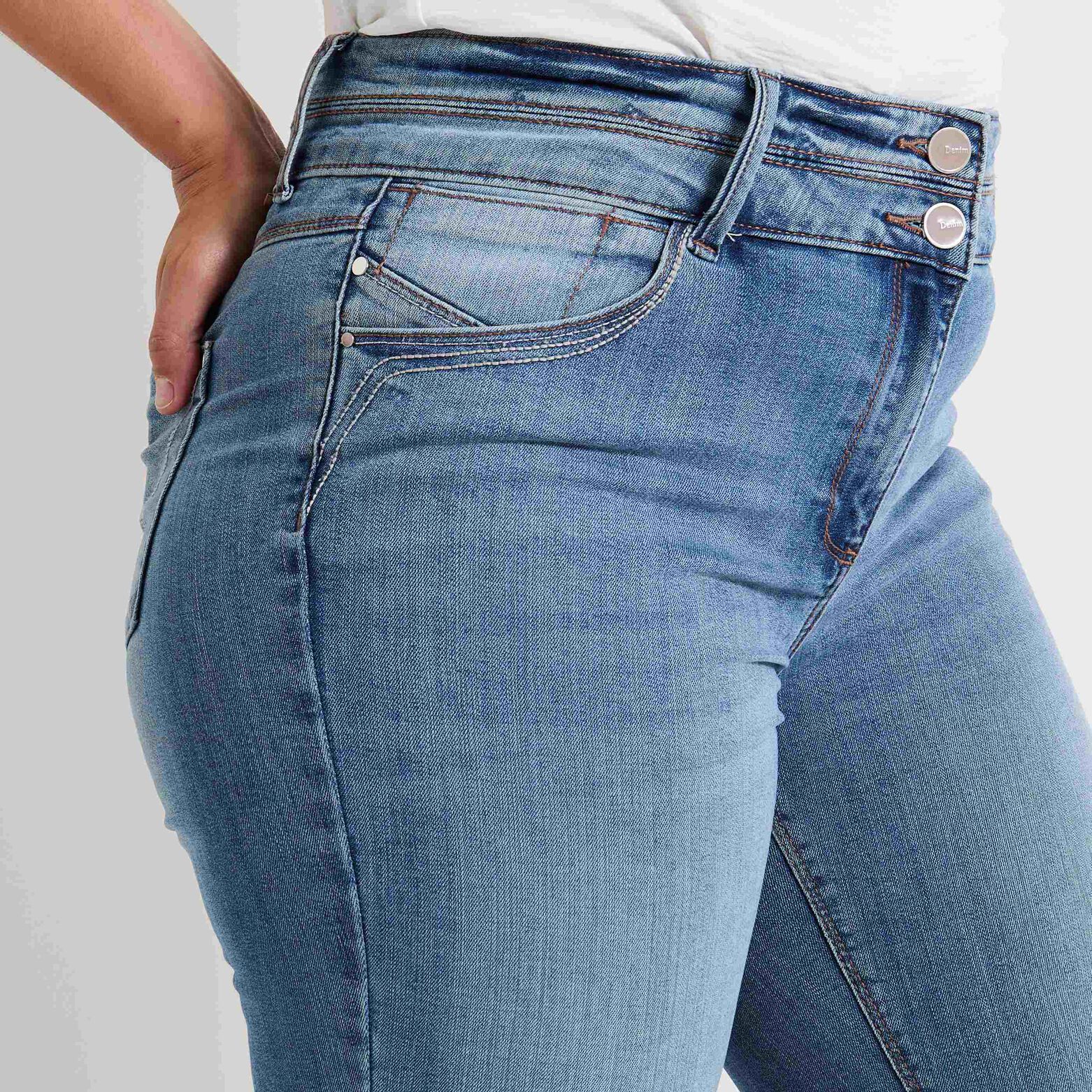 Pantalon Slim Taille Haute American Vintage Bleu - Taille 34/XS, Occasion Très Bon état