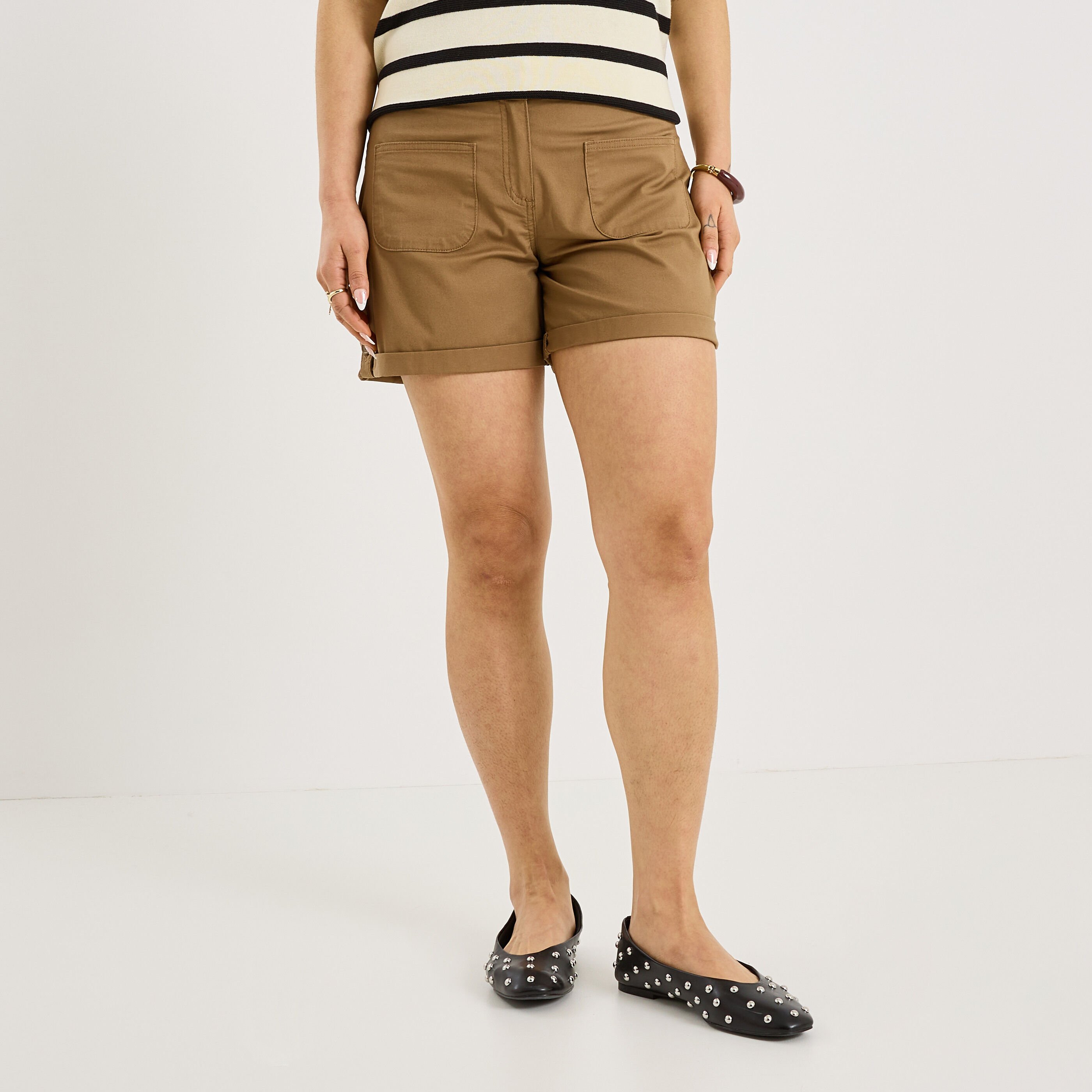 Short en toile femme