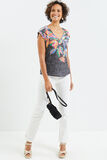 T-shirt fleuri femme