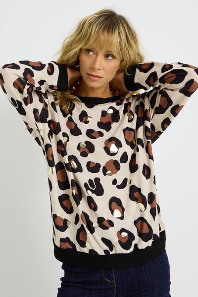 T-shirt imprimé léopard femme