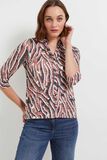 T-shirt col chemise imprimé