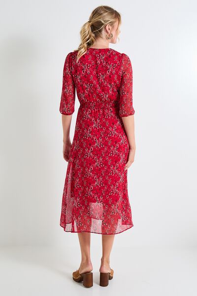 Robe manches 3/4 femme