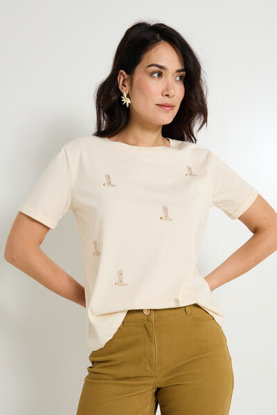 T-shirt col rond femme