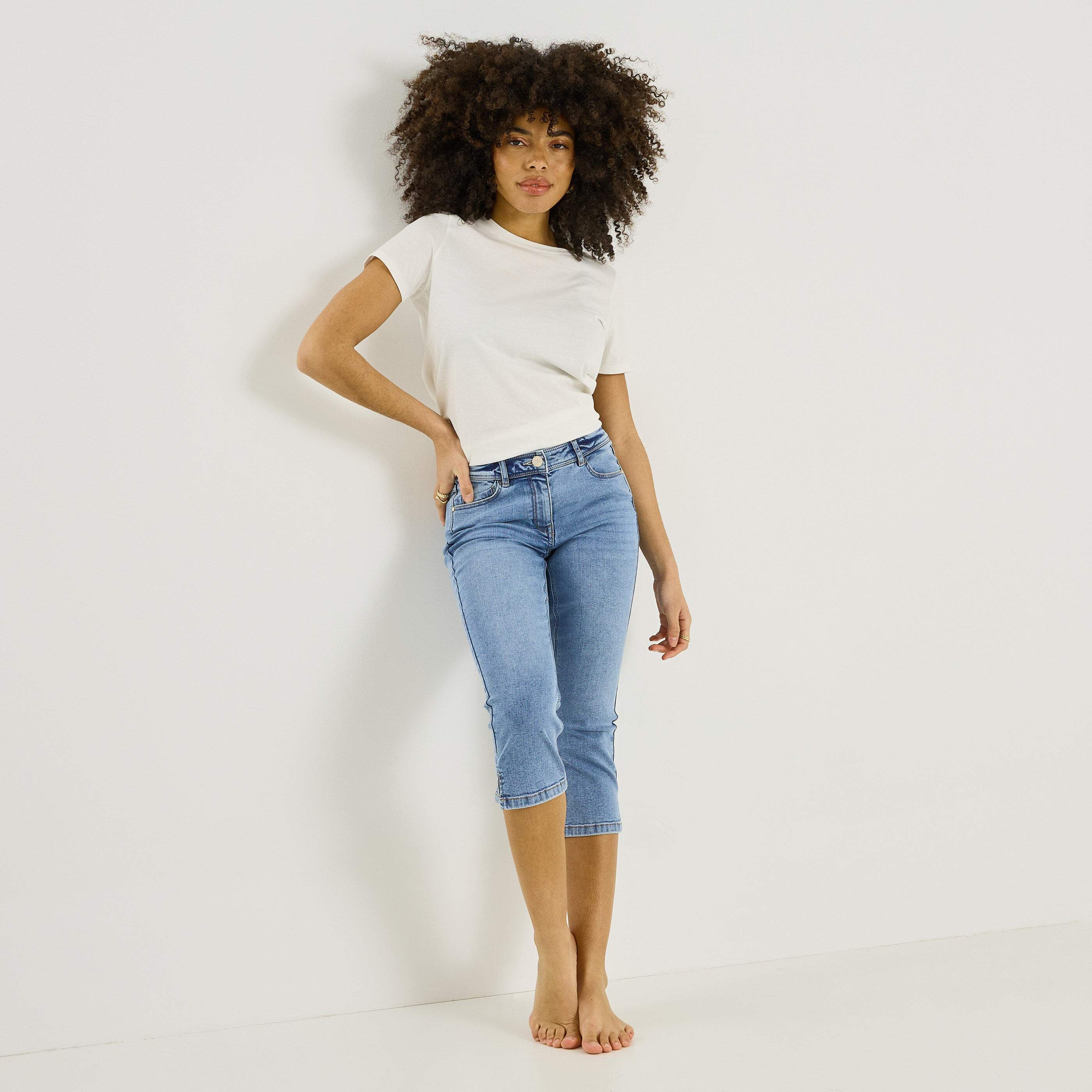 Corsaire en jean femme