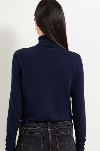 Pull col roulé femme