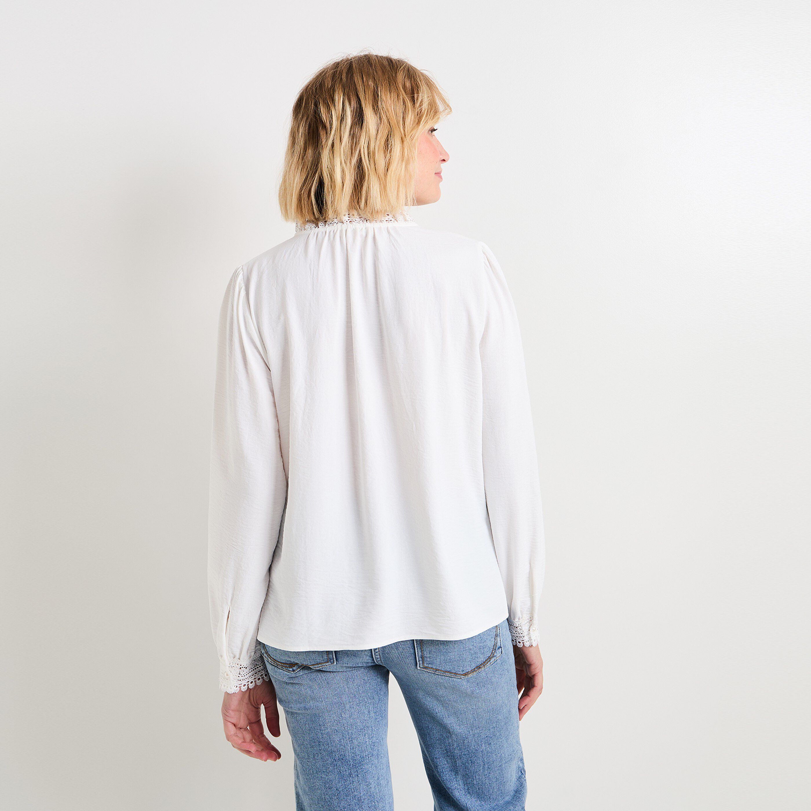 Chemisier col montant femme