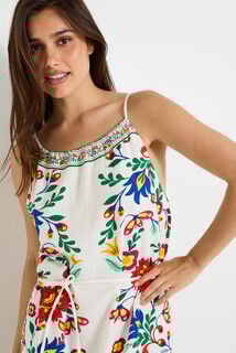 Robe longue à bretelles femme