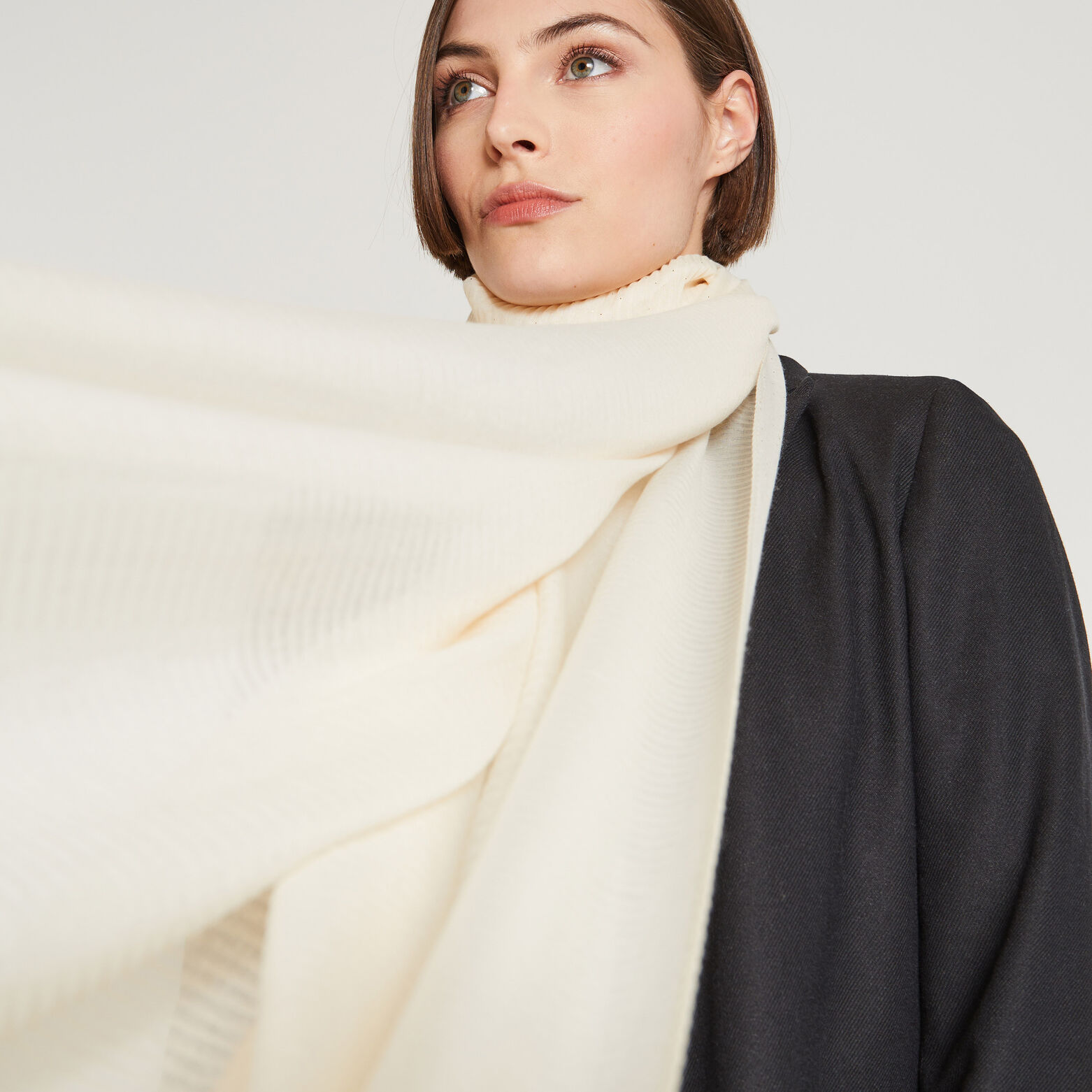Etole plissée femme