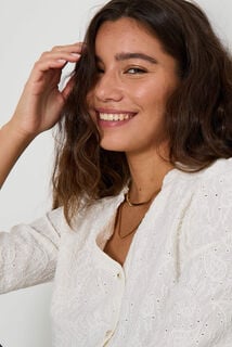 Blouse en maille ajourée femme