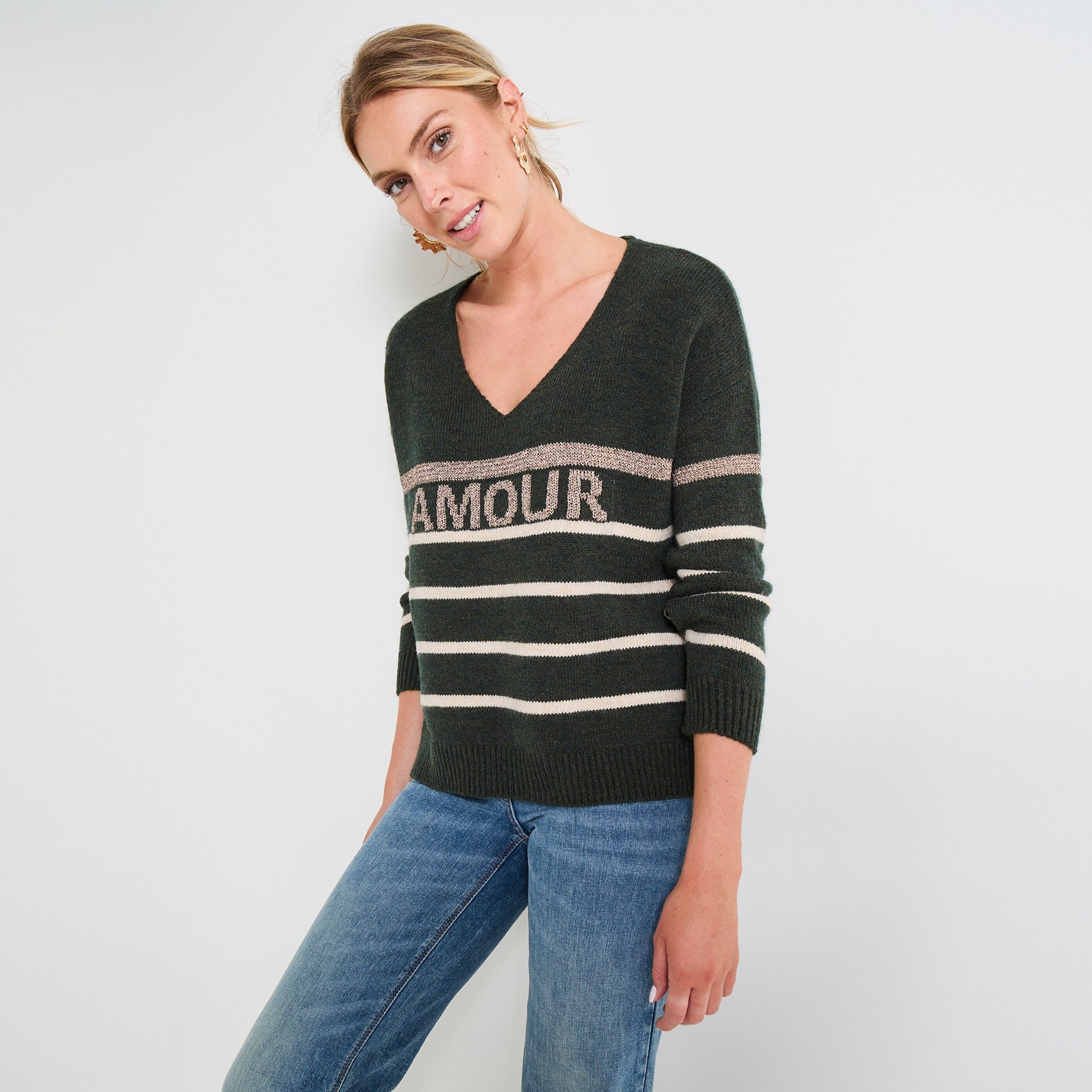 Pull manches longues femme