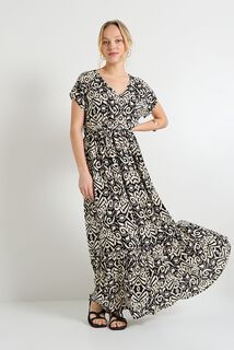 Robe longue imprimée femme
