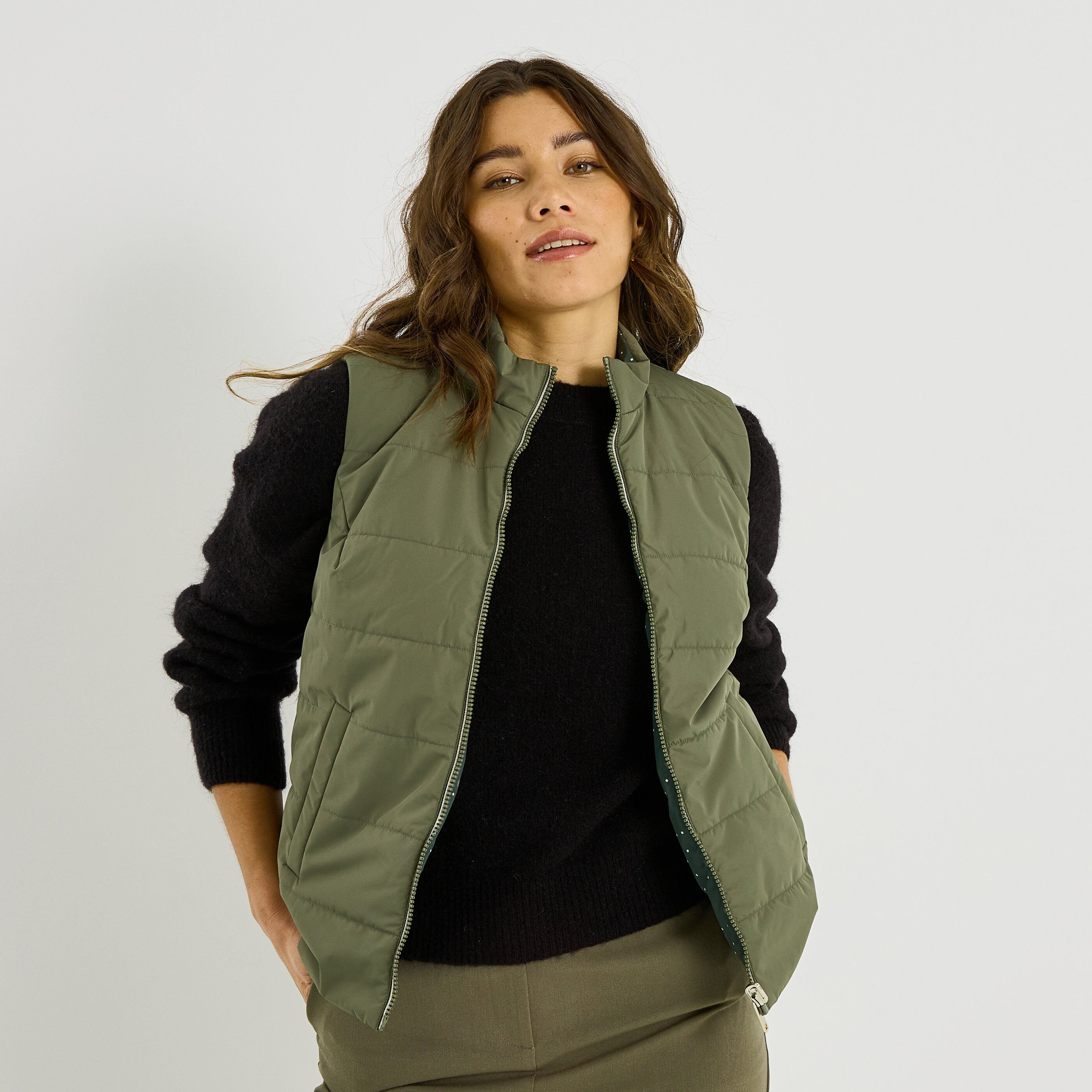 Doudoune r&eacute;versible sans manches femme