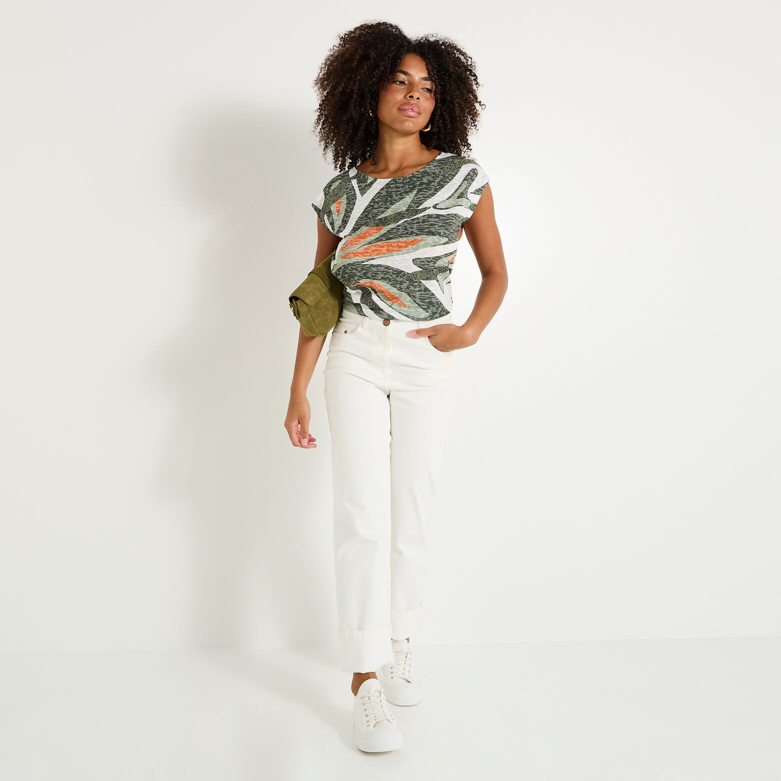 T shirt col rond femme