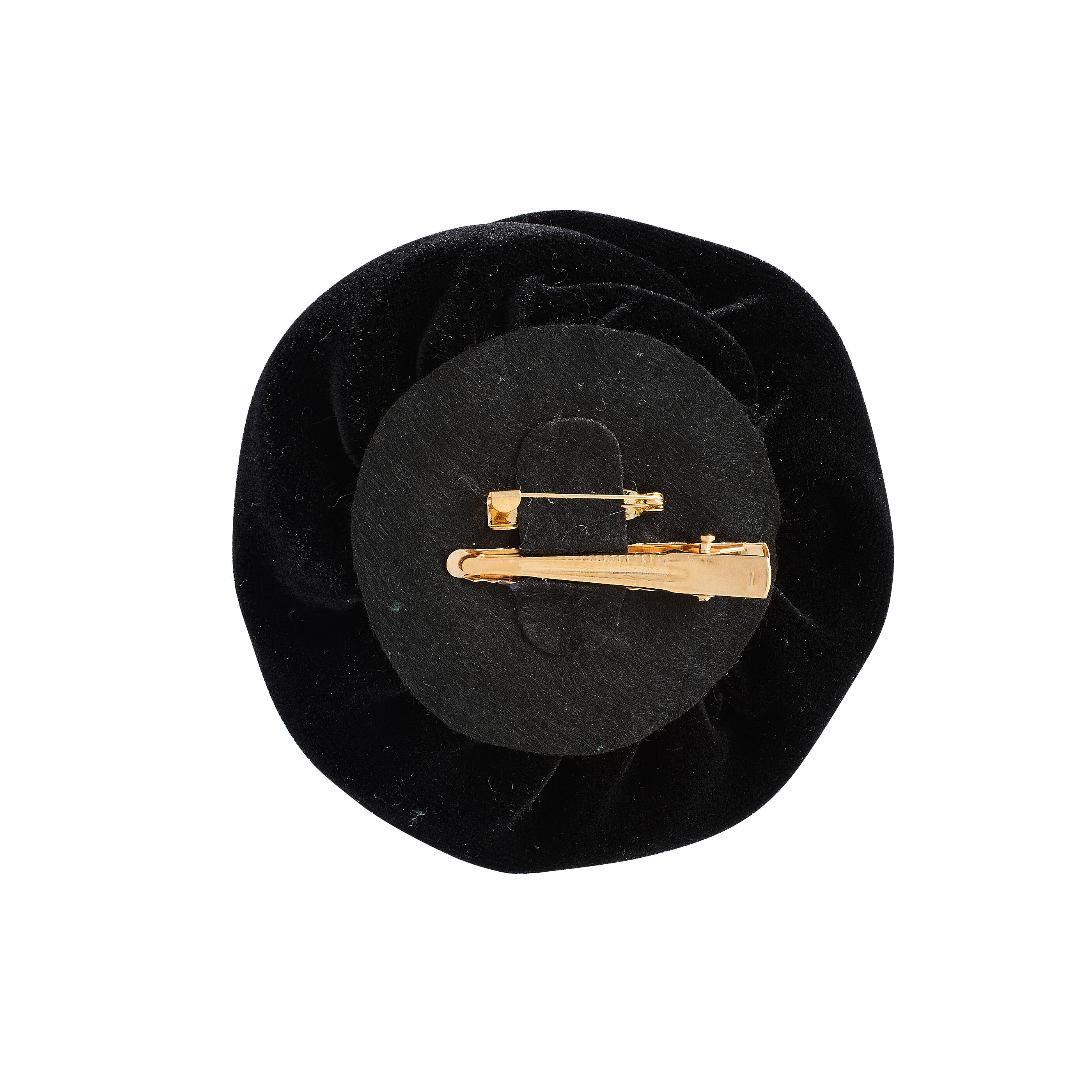 Broche fleur en velours