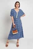 Robe longue imprimée femme