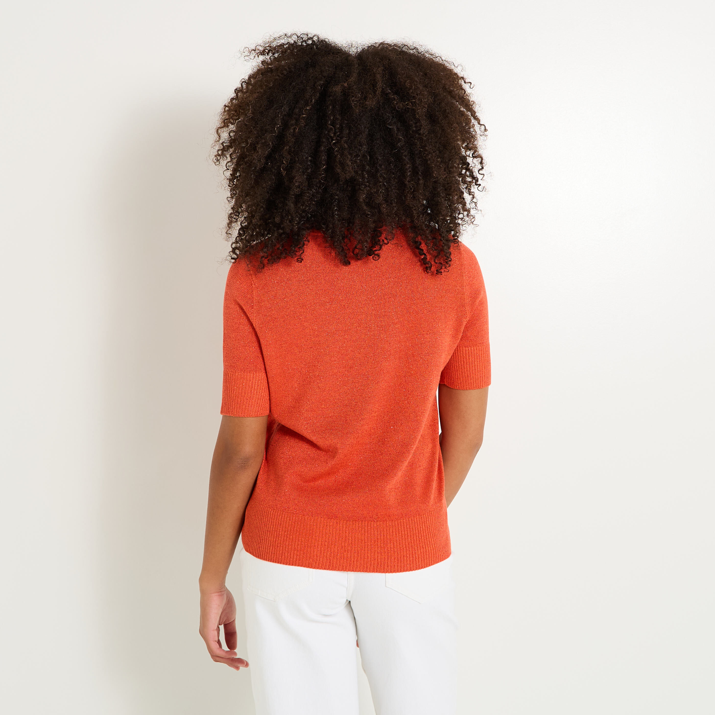 Pull manches courtes femme