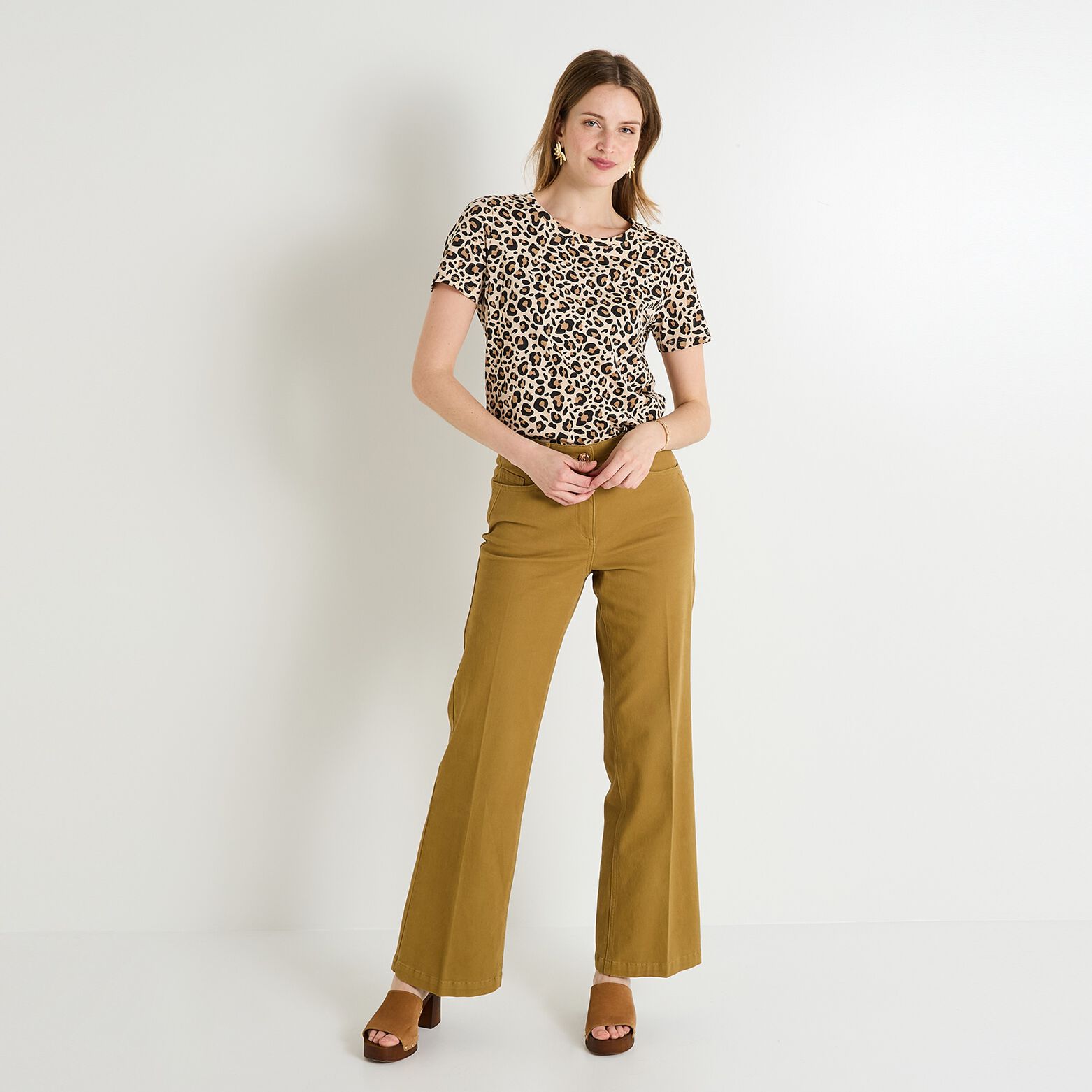T-shirt imprimé léopard femme