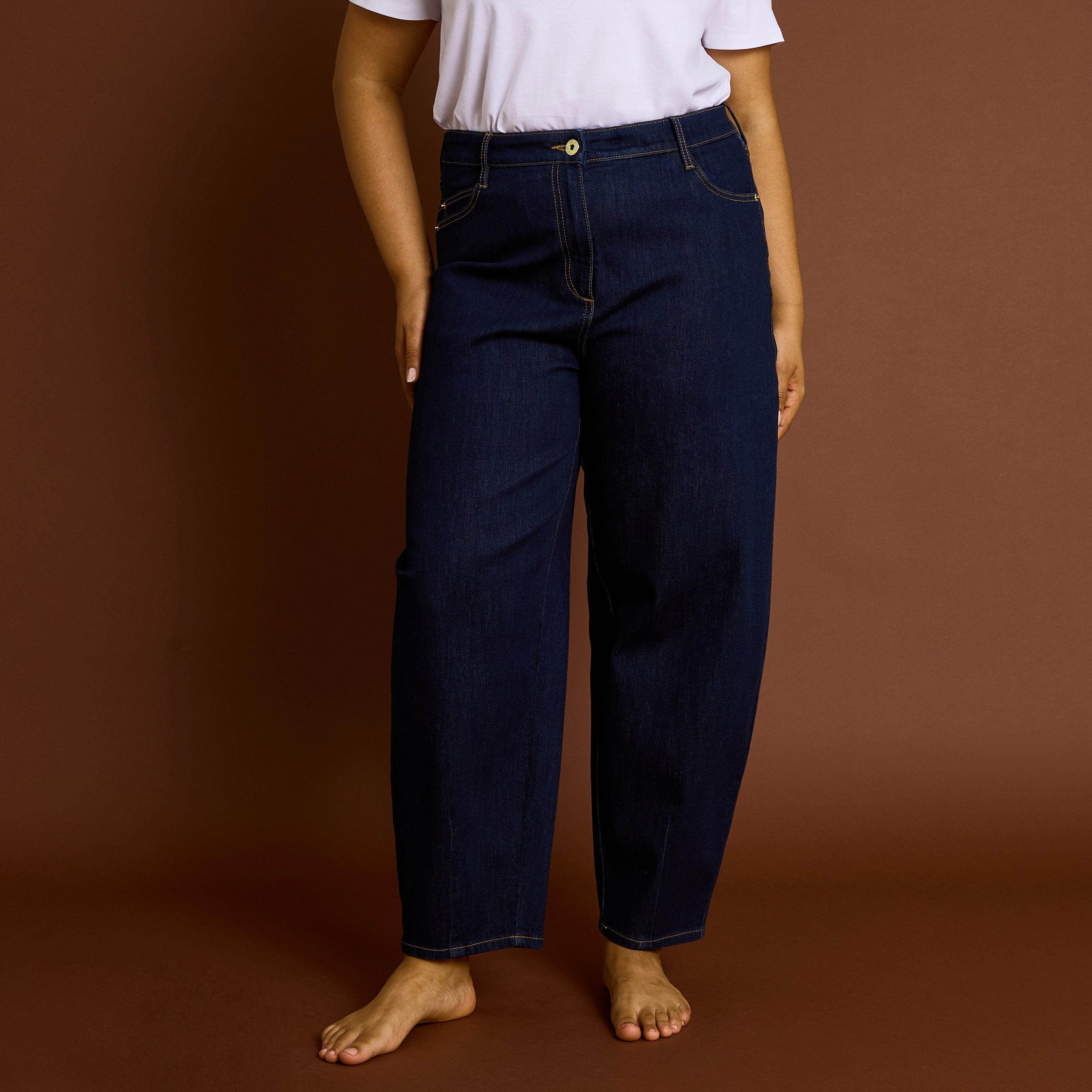 Jean barrel raccourci BERLIN BL02 femme