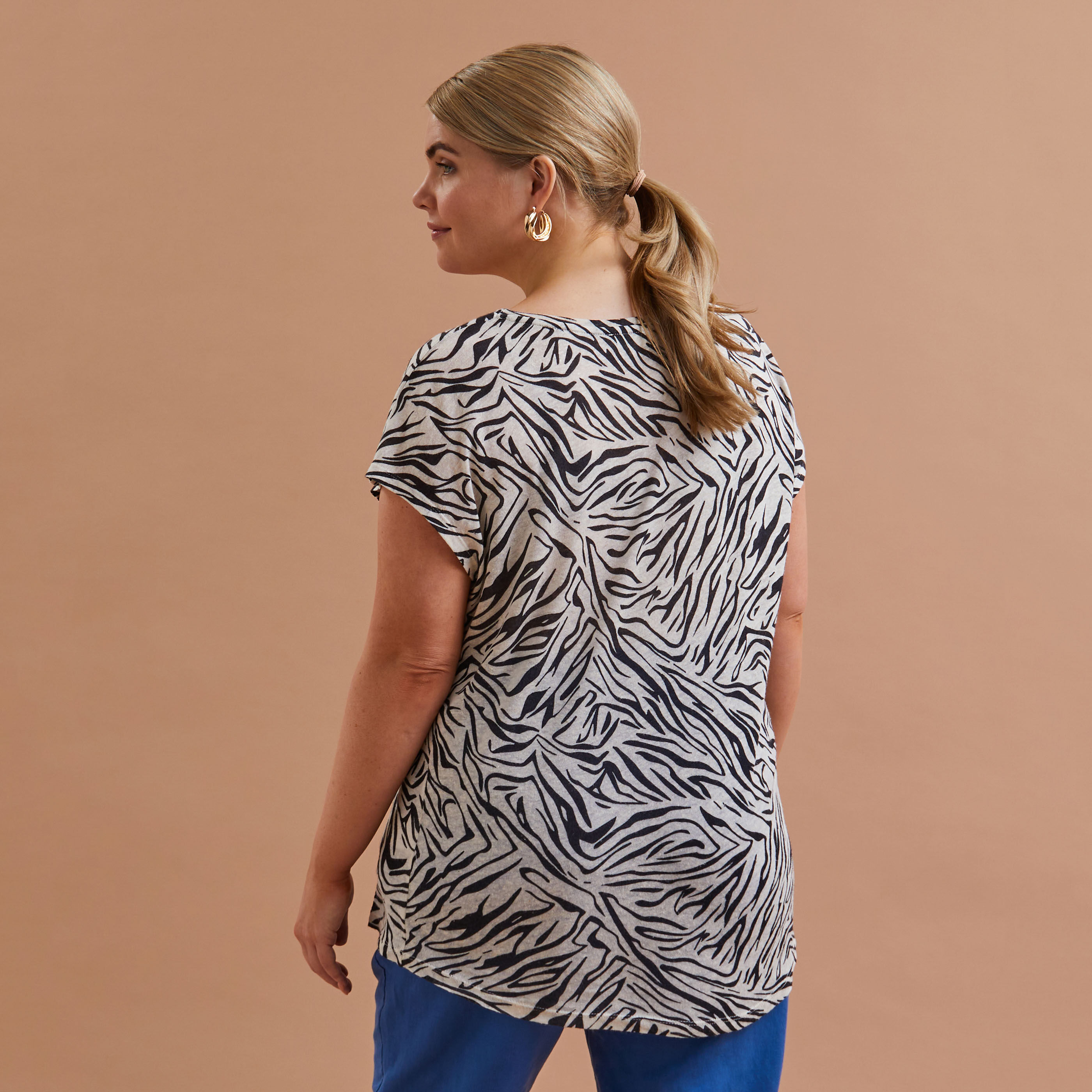 Tshirt viscose et lin femme