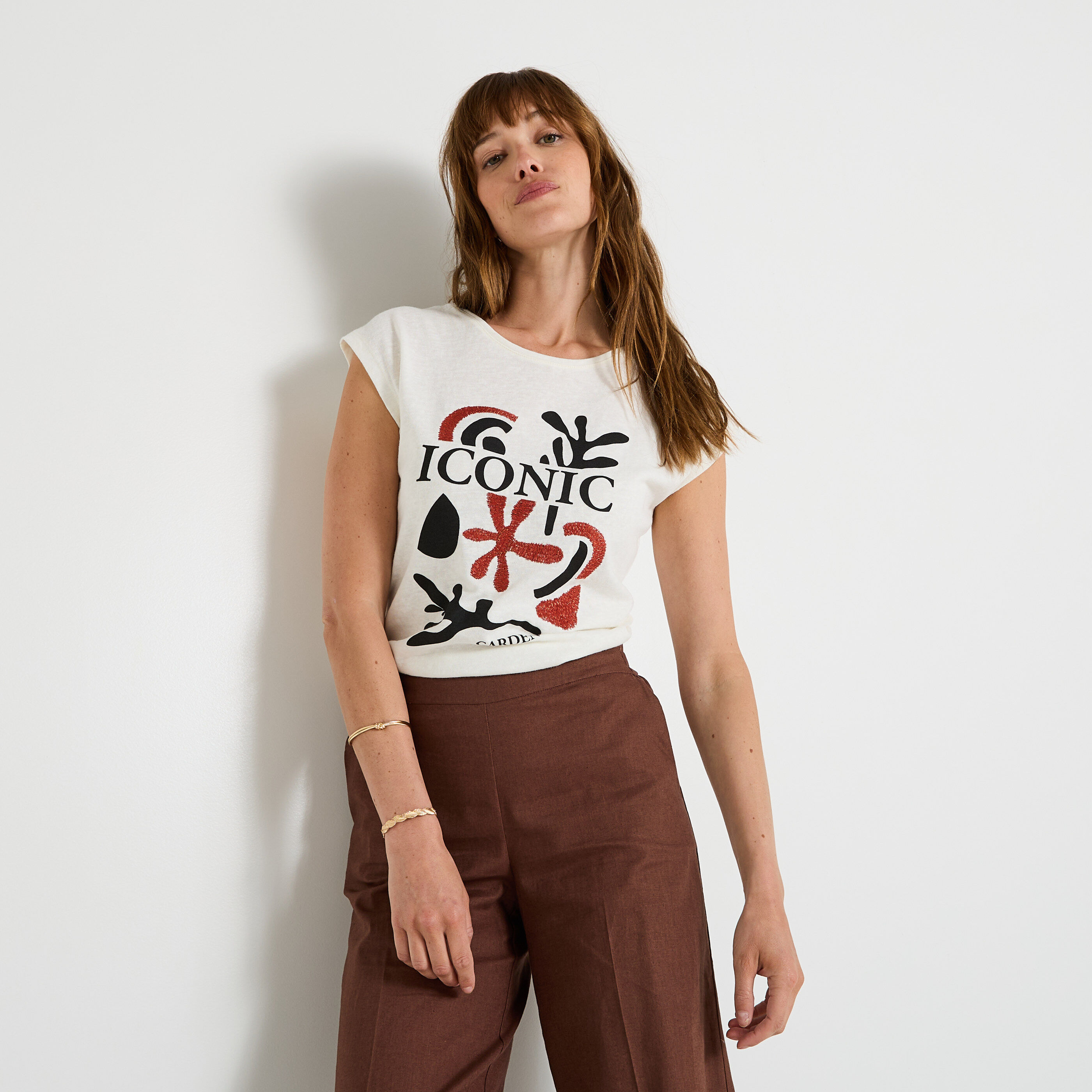 T-shirt col rond femme