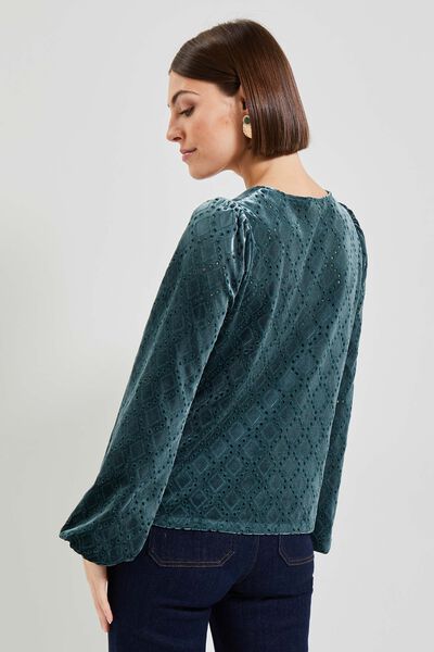 Blouse velours femme