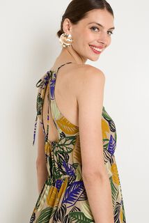 Robe longue imprimée femme