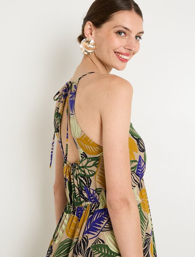 Robe longue imprimée femme