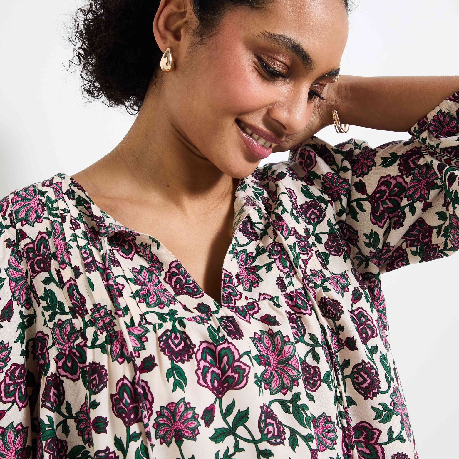 Blouse imprimé fleuri femme