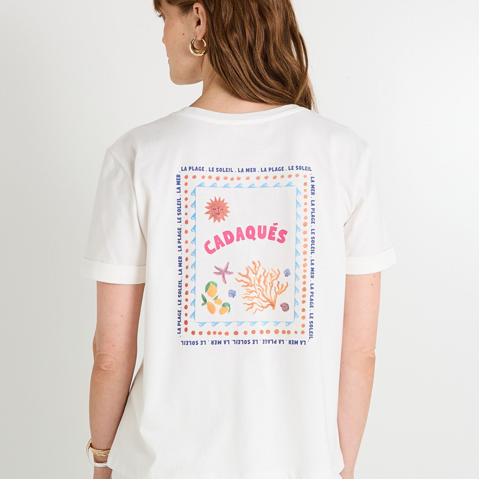 T shirt col rond femme