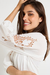 Blouse col V femme