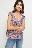 Blouse manches courtes col V