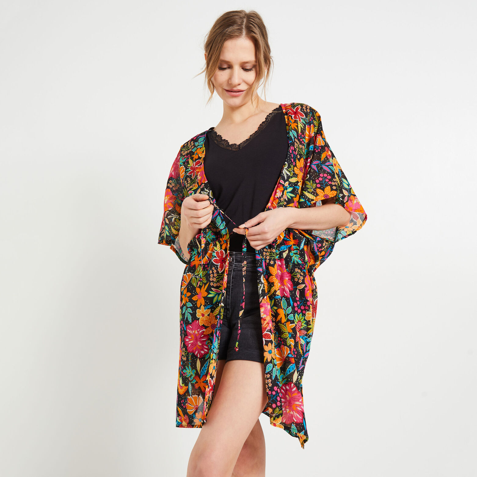 Paréo imprimé tropical femme