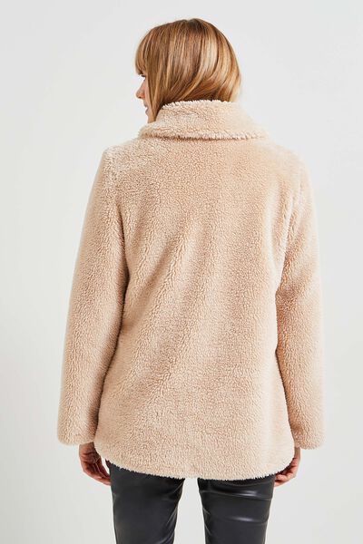 Manteau effet mouton femme
