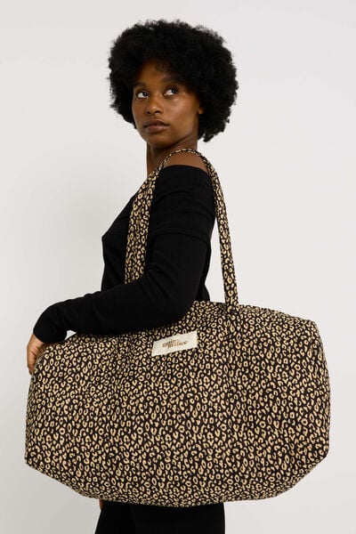 Grand sac imprimé léopard femme